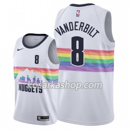 Dres Denver Nuggets Jarred Vanderbilt 8 Nike 2018-19 City Edition Bijela Swingman